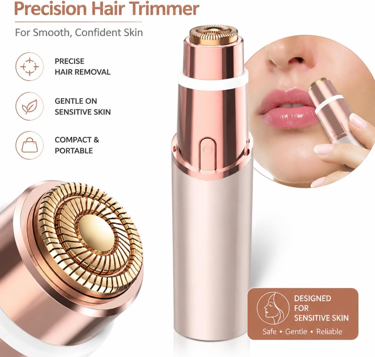 2 in 1 Facial hair trimmer