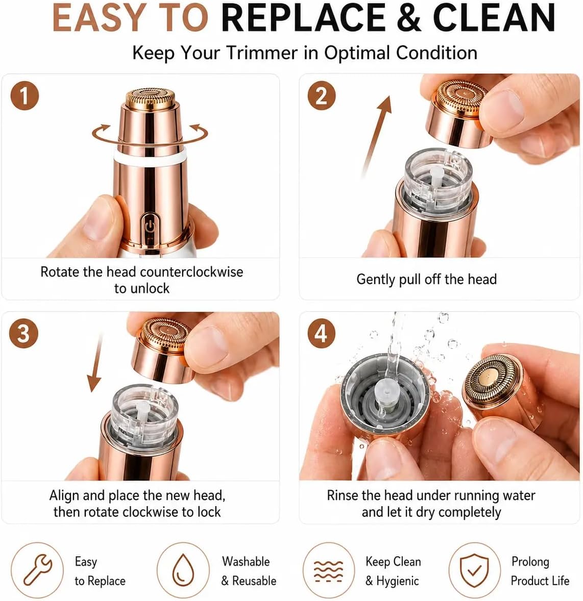 2 in 1 Facial hair trimmer